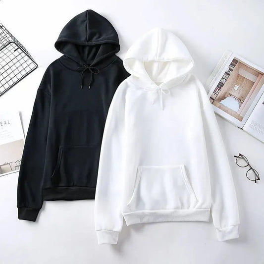 2x Hoodie Black, White